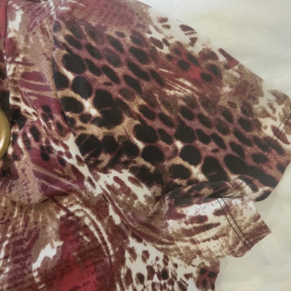 Tradition Cowl Neck Blouse With Buckle Decor At Neck Soft And Trendy S (6 _8 ) - Picture 4 of 6